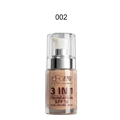 Reglow Skin Care & Makeup 3in1 Foundation Spf 15 With Hyaluronic Acid