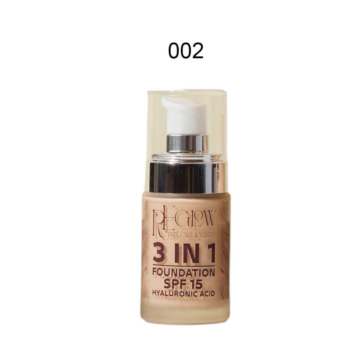 Reglow Skin Care & Makeup 3in1 Foundation Spf 15 With Hyaluronic Acid
