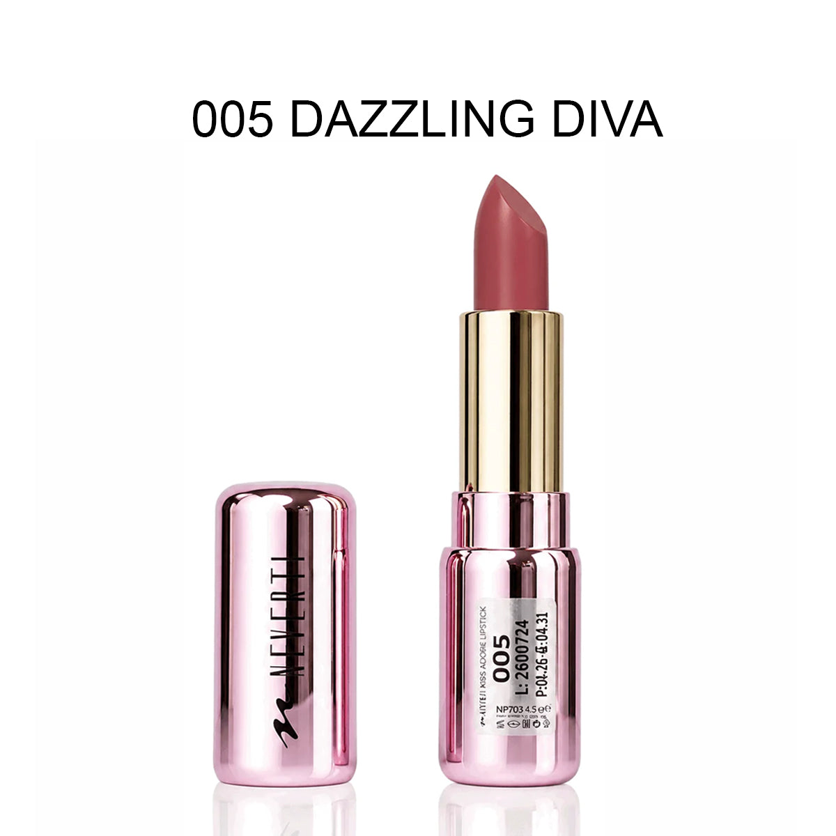 Neverti Kiss Adore Shiny Lipstick