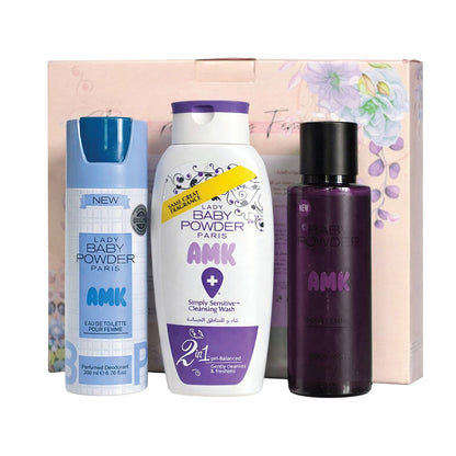 AMK Lady Baby Powder Ultimate Personal Care Set - Lavender Scent