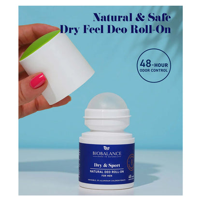 Bio Balance Dry & Sport Natural Deodorant Roll-On For Men 50ml