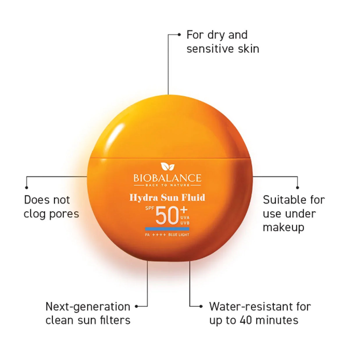 Bio Balance Hydra Sun Fluid Spf 50+ Deeply Hydrating Sun Protection 40ml Bio Balance Hydra Sun Fluid Spf 50+ Deeply Hydrating Sun Protection 40ml