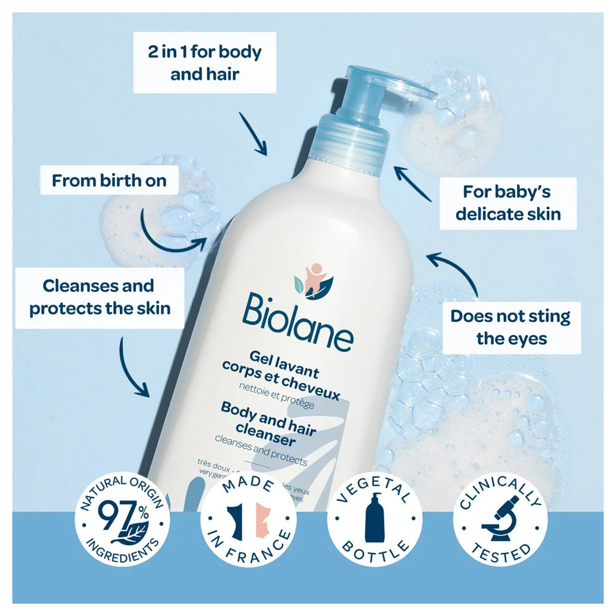 Biolane Body And Hair Cleanser 350ml Biolane Body And Hair Cleanser 350ml
