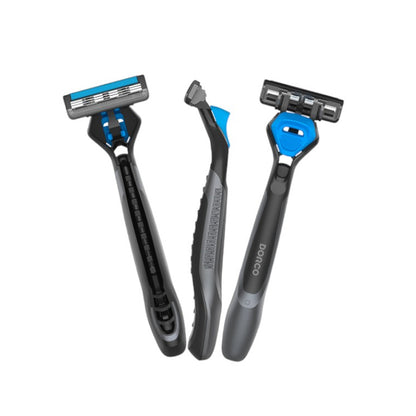 Dorco Pace 3 Cross Disposable Razors for Men – Triple Stainless Steel Blades, Pivoting Head