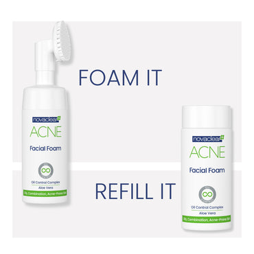 Novaclear Acne Facial Foam 100ml + Facial Foam Refill 100ml