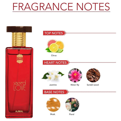 Ajmal Sacred Love Eau De Parfum 50ml Spray For Women