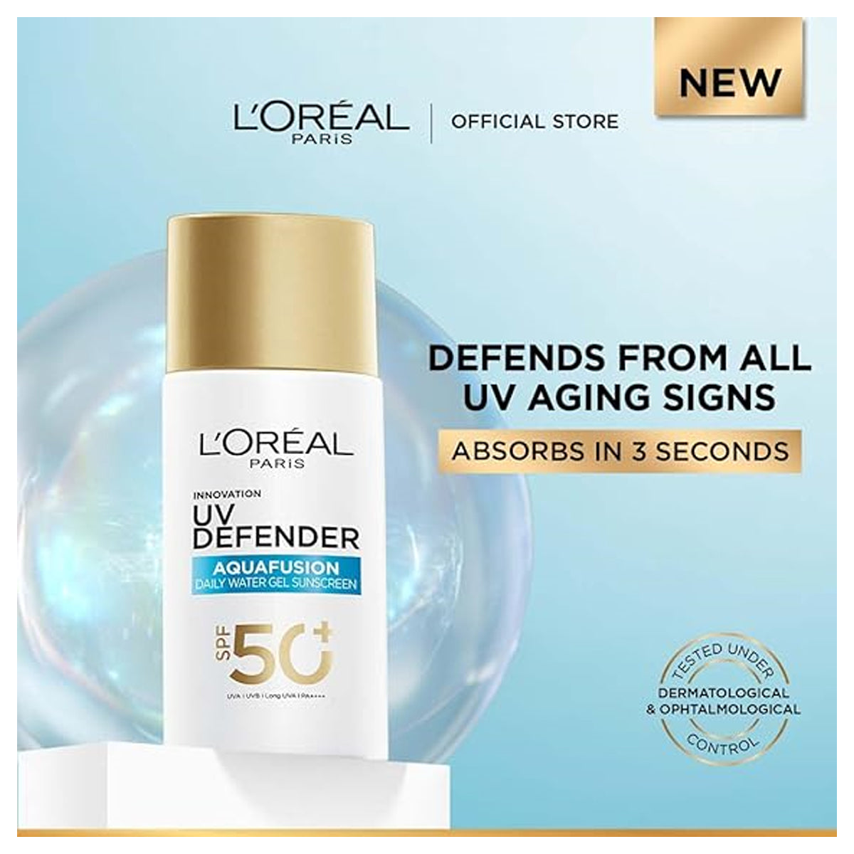 Loreal Paris UV Defender Aquafusion Daily Water Gel Sunscreen SPF50+ 50ml