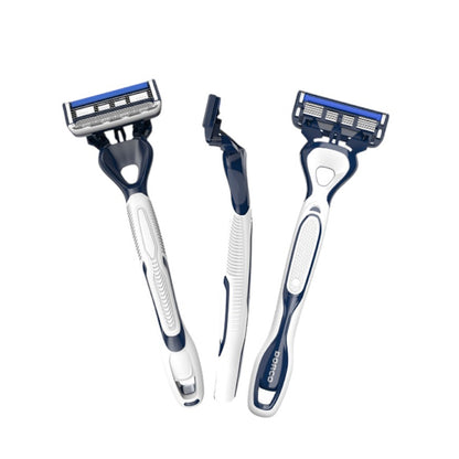 Dorco Pace 5 Pro Disposable Razors for Men, 5 Blades Pivoting Head, 3+1 Rubber Handles In A Pouch