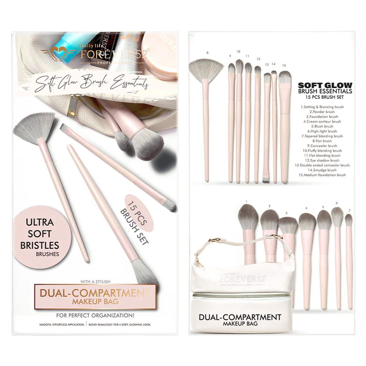 Forever52 15 Pieces Brush Set - XZ023