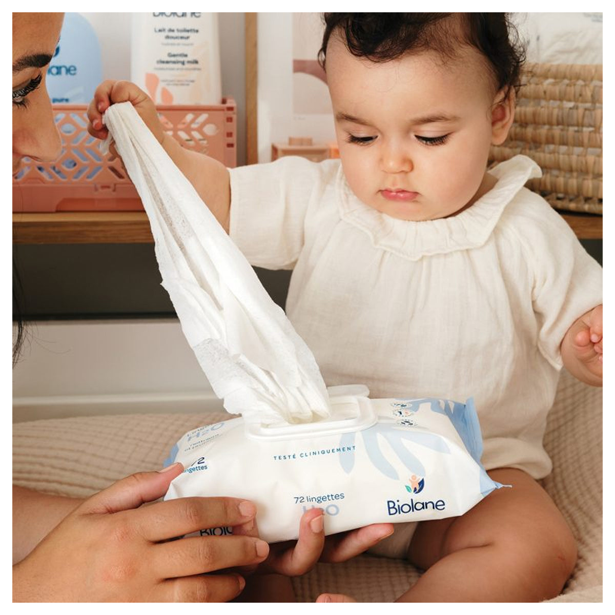 Biolane H2O Thick Wipes 72 Pack