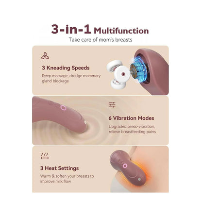 Momcozy 3-in-1 Kneading Lactation Massager