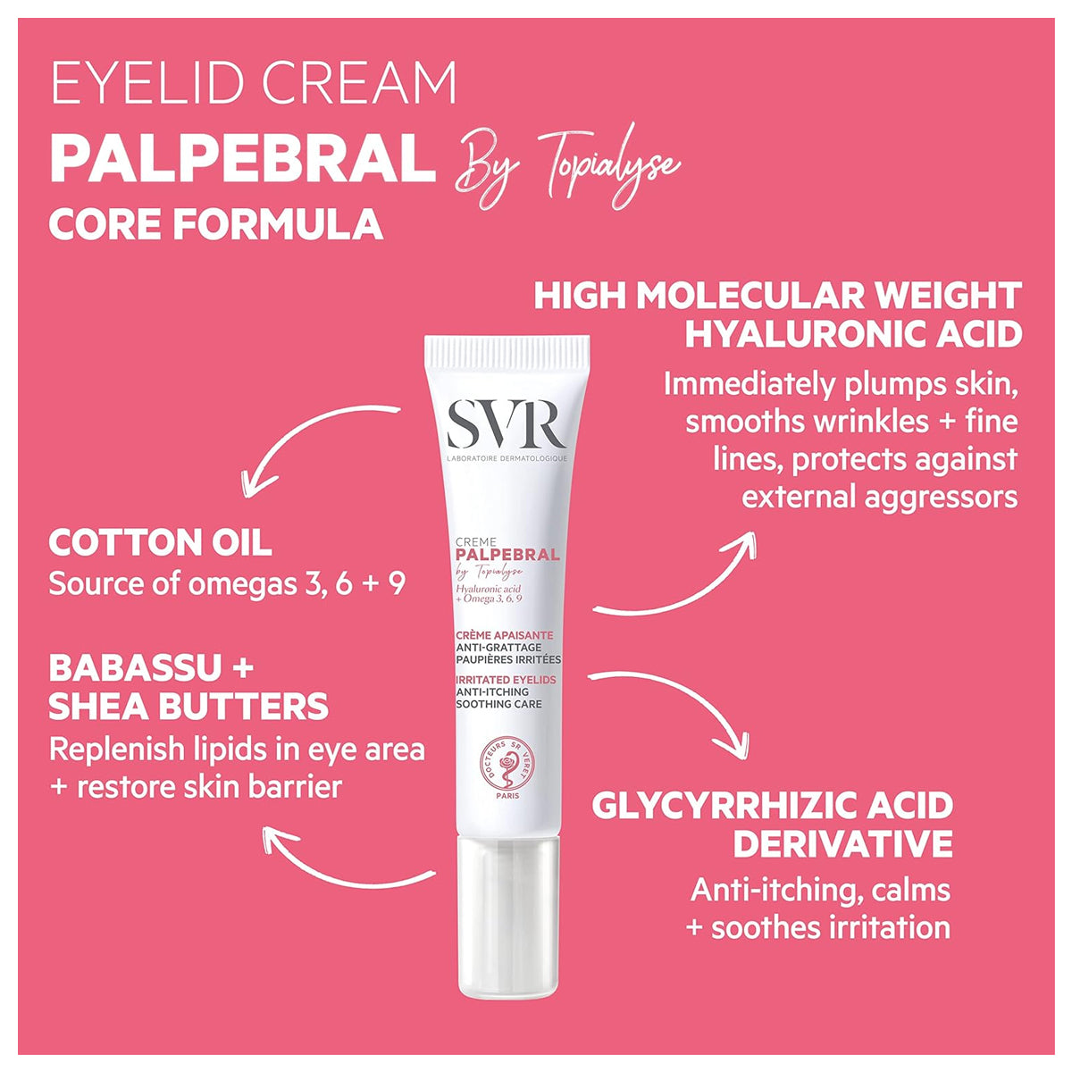 Svr Palpebral Irritated Eyelids & Eye Conture Cream 15ml