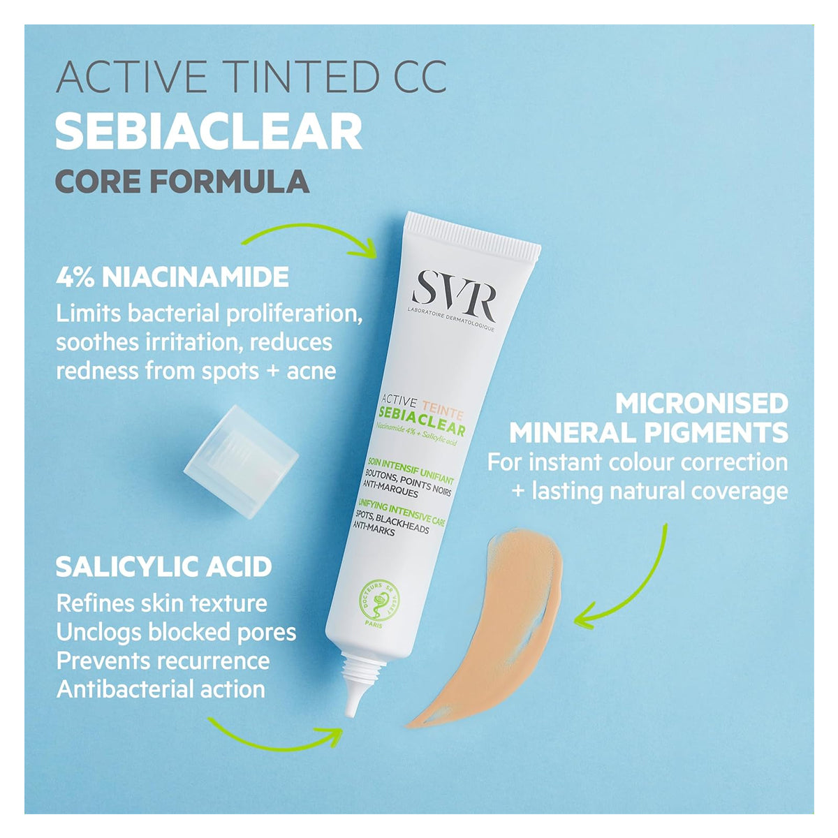 Svr Sebiaclear Active Gel Tinted 40ml