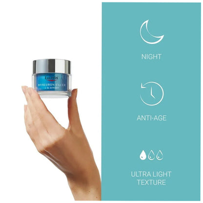 Eucerin Hyaluron Filler Ultra Light Cream Night Moisturizer Booster 50ml
