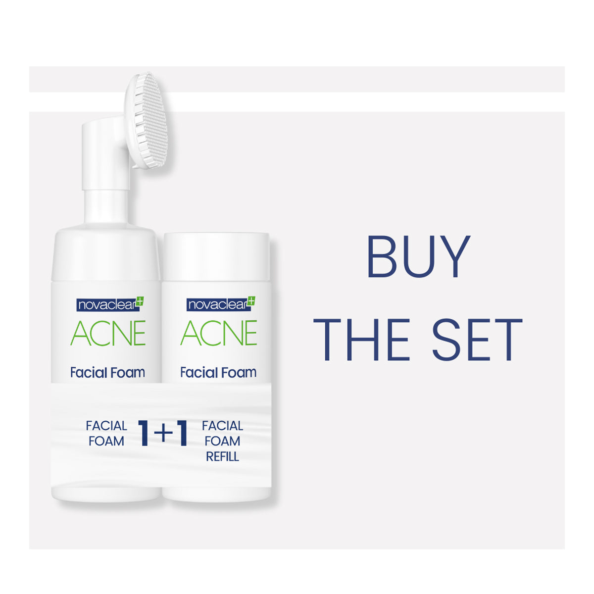 Novaclear Acne Facial Foam 100ml + Facial Foam Refill 100ml Novaclear Acne Facial Foam 100ml + Facial Foam Refill 100ml