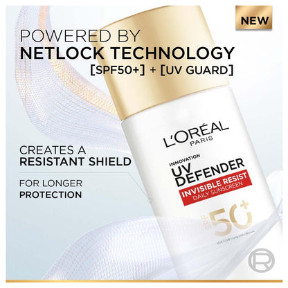 L'Oreal Paris UV Defender مقاومة غير مرئية يوميًا 50SPF واقية من الشمس 50 مل.