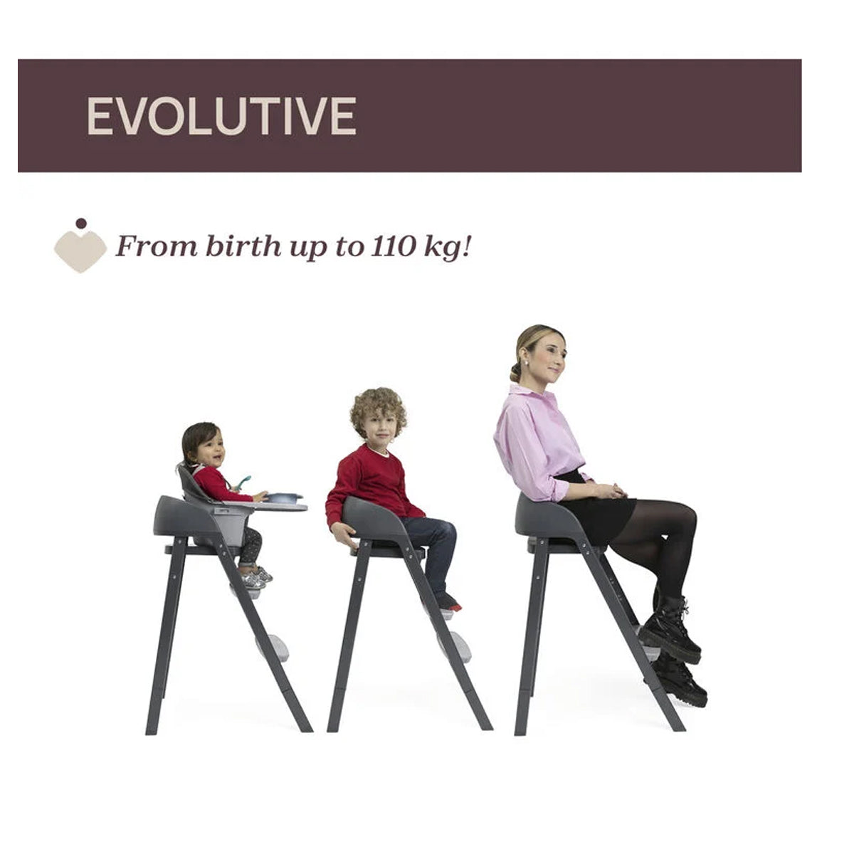 Chicco Crescendo Up High Chair Black Re Lux