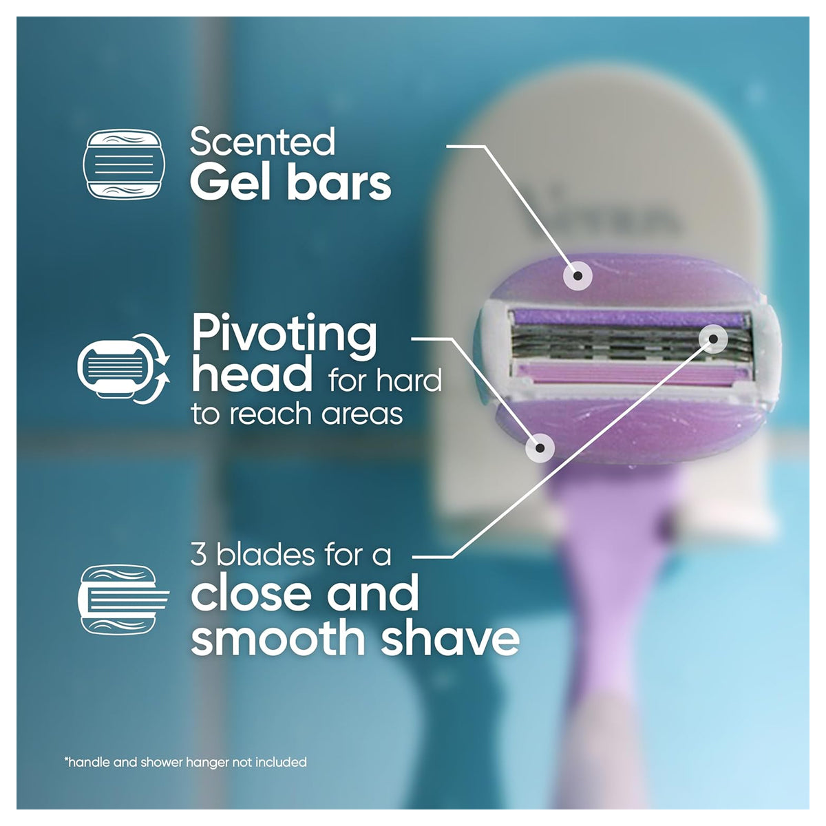 Gillette Venus Comfort Glide Breeze 3 Blades 4 Razors