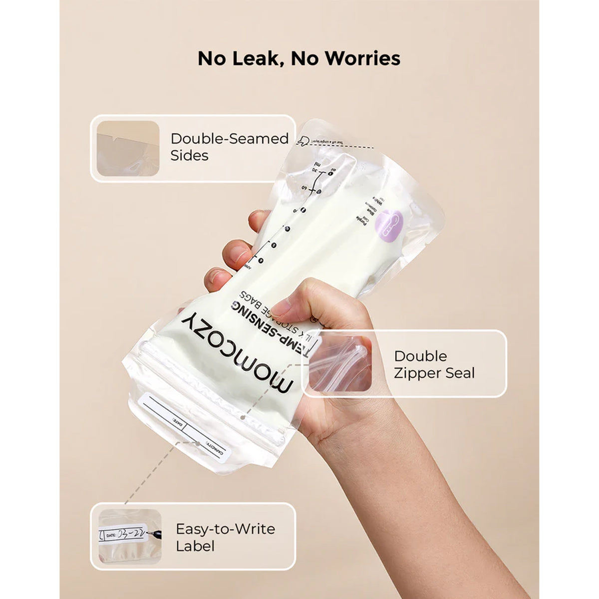 Momcozy Breast Milk Bags 50 Pcs
