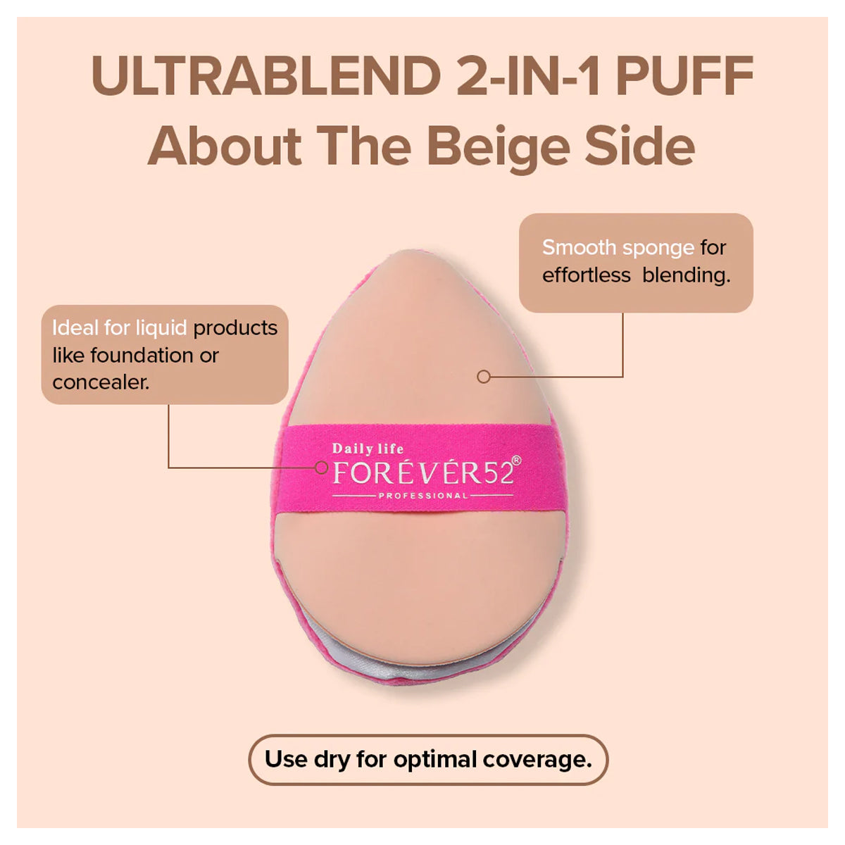 Forever52 Ultrablend 2 in 1 Puff & Sponge