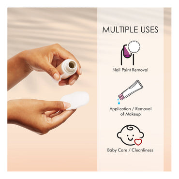 Tulips Round Facial Cotton Pads In A Ziplock Bag 50pcs