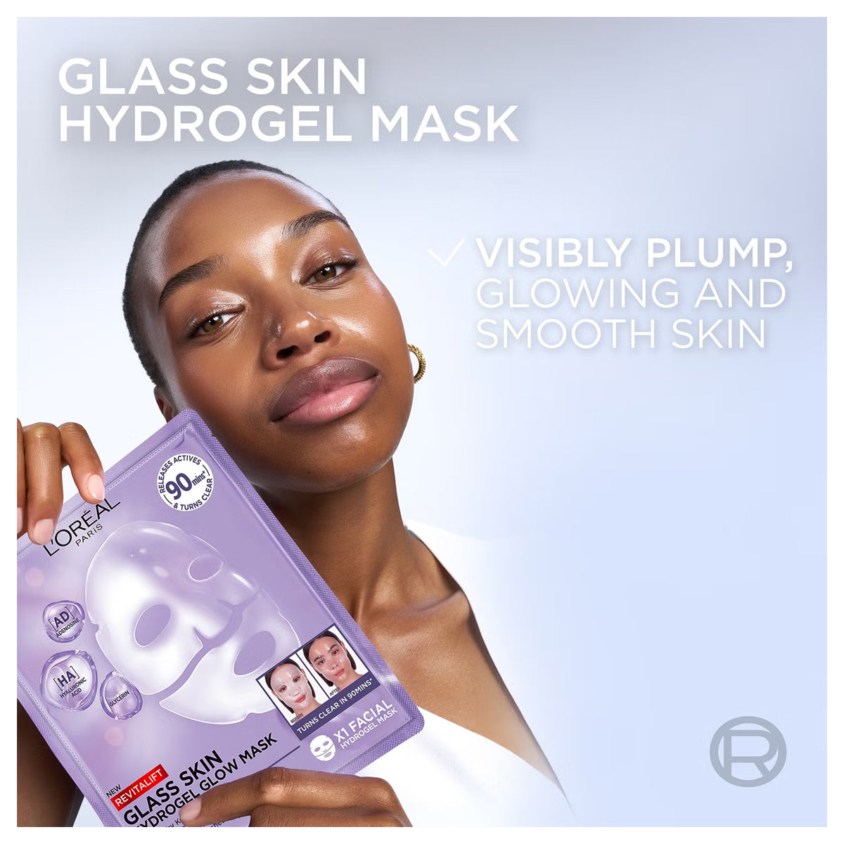 Loreal Paris Revitalift Filler Glass Skin Hydrogel Glow Mask Single Pack