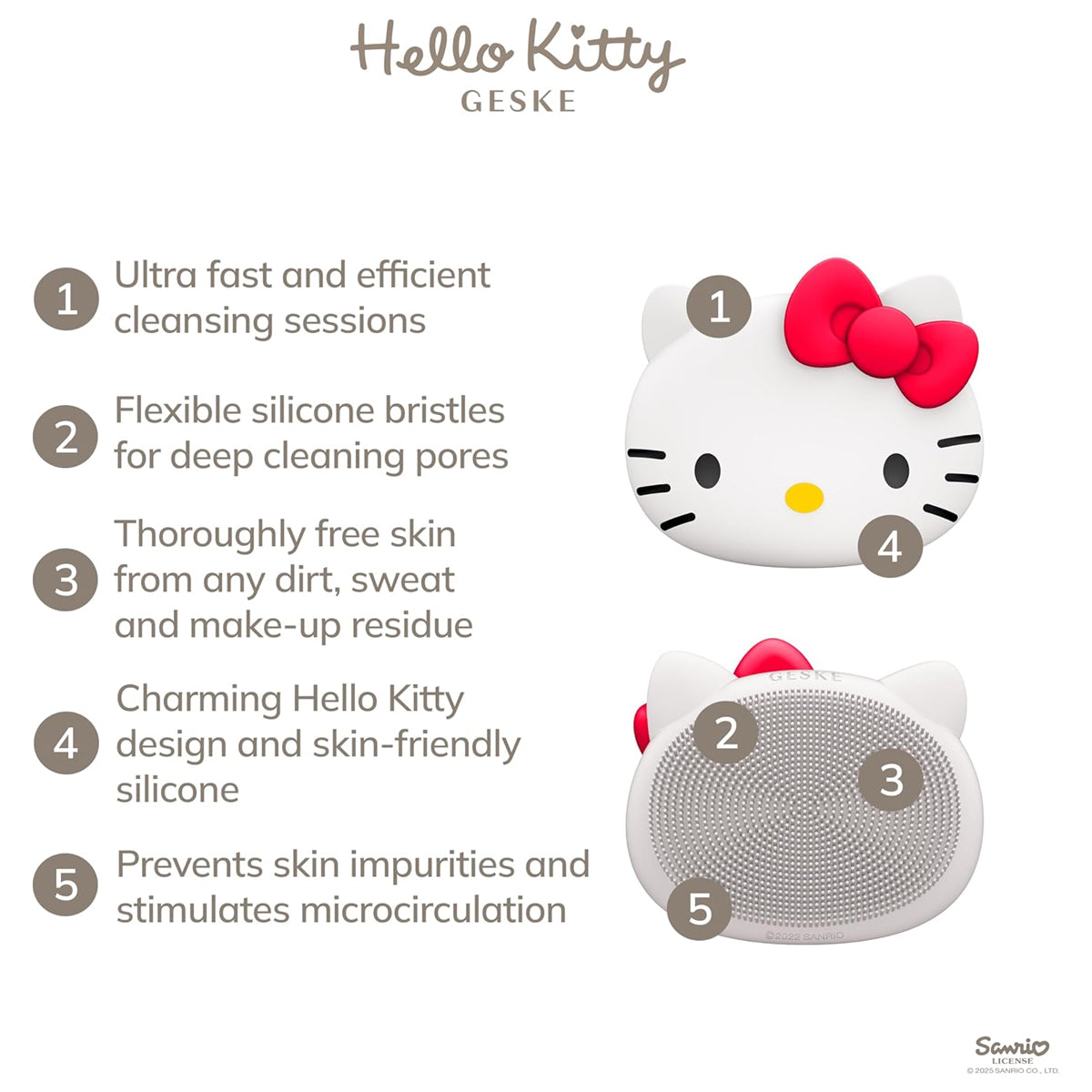 Geske Facial Brush 3 in 1 Hello Kitty Geske Facial Brush 3 in 1 Hello Kitty