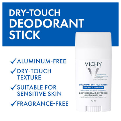 Vichy 24H Dry Touch Sensitive skin Deodorant Stick 40ml