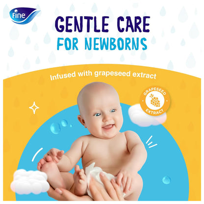 Fine Baby Aqua Wipes Pack of 3 x 72 Wipes (216 Wipes) Offer