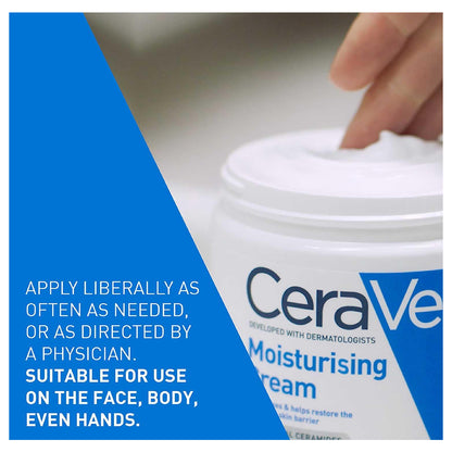 Cerave Moisturizing Cream For Dry To Very Dry Skin With Hyaluronic Acid 454g