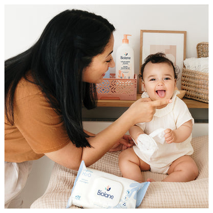 Biolane H2O Thick Wipes 72 Pack