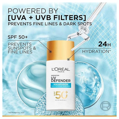 Loreal Paris UV Defender Aquafusion Daily Water Gel Sunscreen SPF50+ 50ml