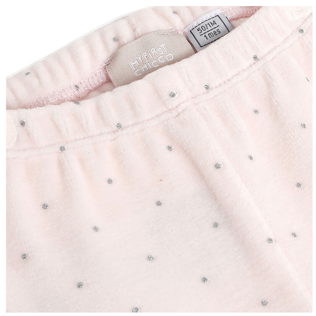 Chicco Girls Light Pink Embellished Smock with Legging 12 Month