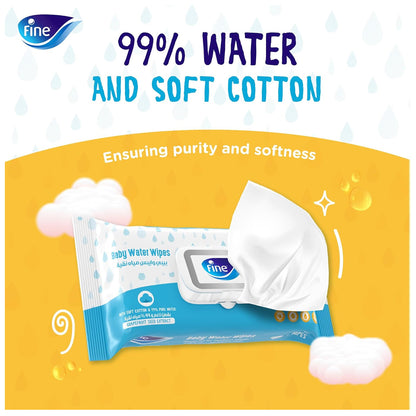 Fine Baby Aqua Wipes Pack of 3 x 72 Wipes (216 Wipes) Offer