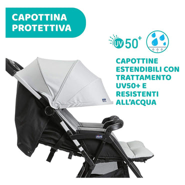 Chicco Ohlala Twin Stroller Silver Cat