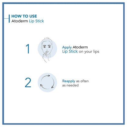 Bioderma atoderm ترطيب عصا الشفاه