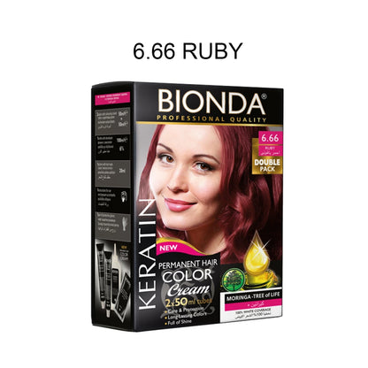 Bionda Professional Double Pack Permanent Hair Color Cream 2X50ml