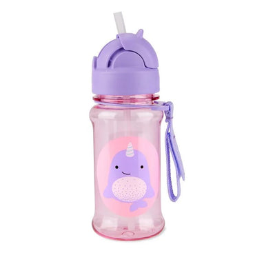 Skip Hop Zoo Tritan Renew Straw Water Bottle - Narwhal