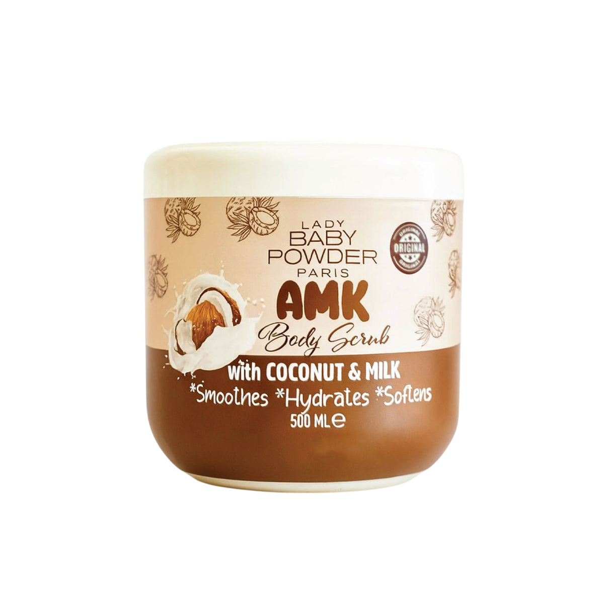 AMK Lady Baby Powder Body Scrub Coconut & Milk 500ml