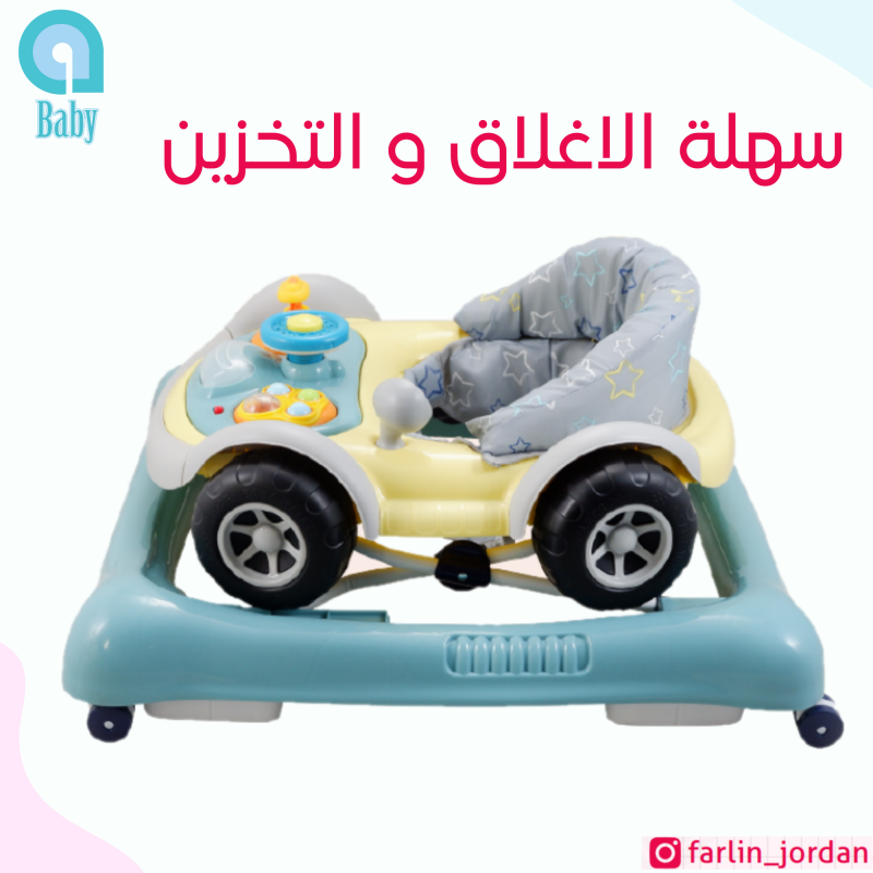 مشاية أطفال موسيقية على شكل سيارة من Ababy مشاية أطفال موسيقية على شكل سيارة من Ababy