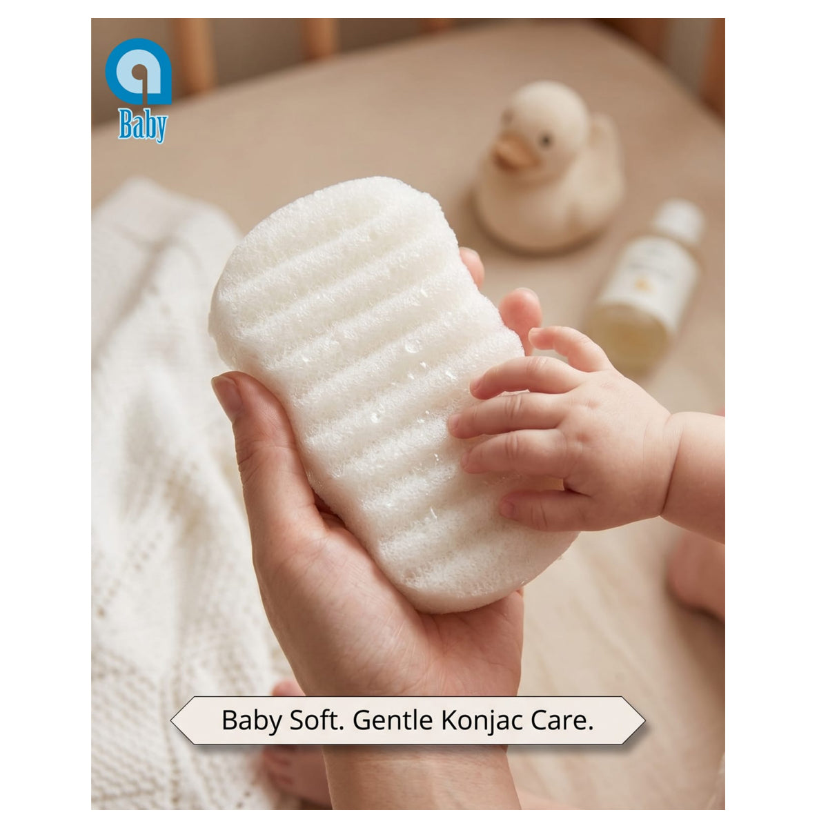 Ababy Natural Konjac Baby Sponge 100% Plant-Based