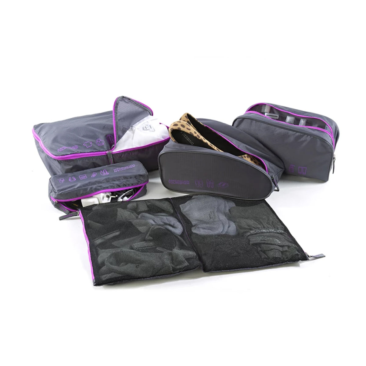 American Tourister 5-in-1 Travel Pouch Set – Beauty Box