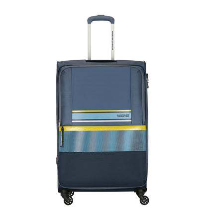 American Tourister Auriga Soft Cabin Luggage Trolley Bag Blue