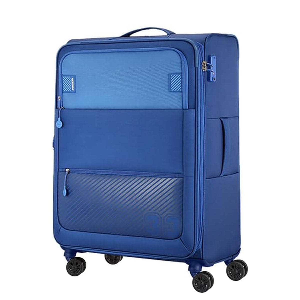 American Tourister Majoris Spinner Soft Large Check-in Luggage Trolley Bag Blue