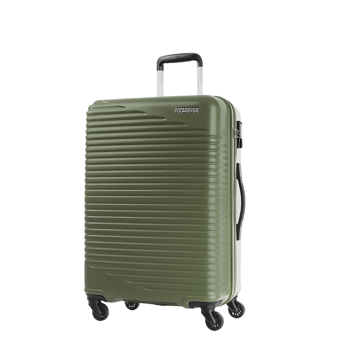 American Tourister Sky Park Hard Shell Spinner Trolley Bag Olive Green