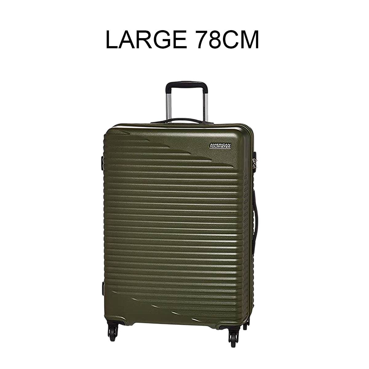 American Tourister Sky Park Hard Shell Spinner Trolley Bag Olive Green
