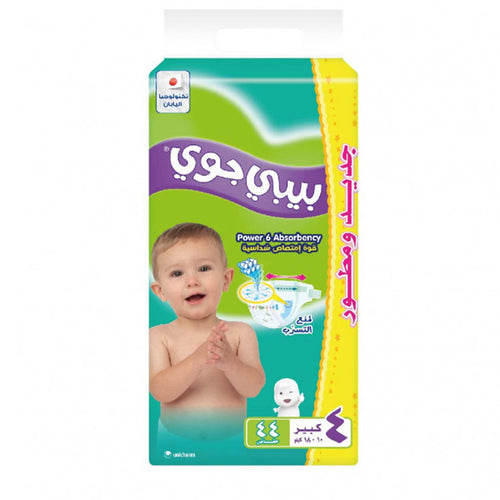 BABY JOY (DIAPERS LARGE SIZE 4, 10-18 KG, 44 PIECE)