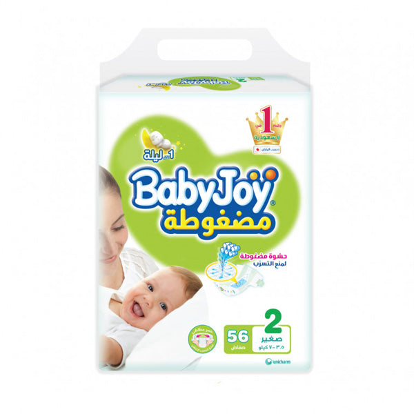 BABY JOY( DIAPERS SIZE 2, 3.5-7 KG, 56 PIECES)