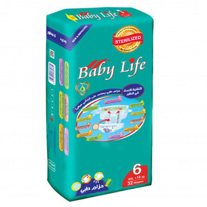 Baby Life ( Size 6, +18 Kg, 32 Diapers)