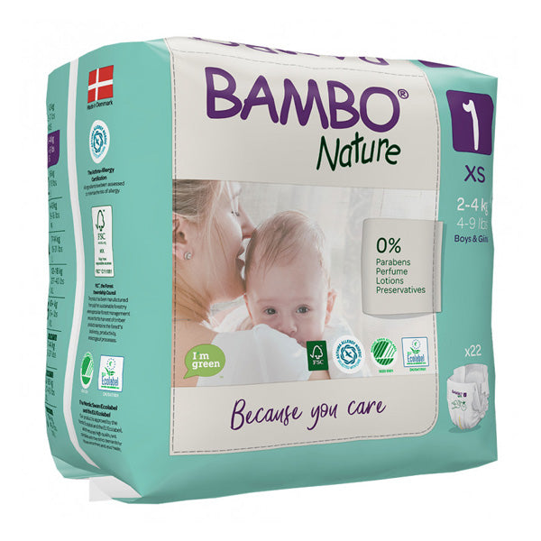 BAMBO (SIZE 1, 2-4 KG, 22 NATURE DIAPERS)